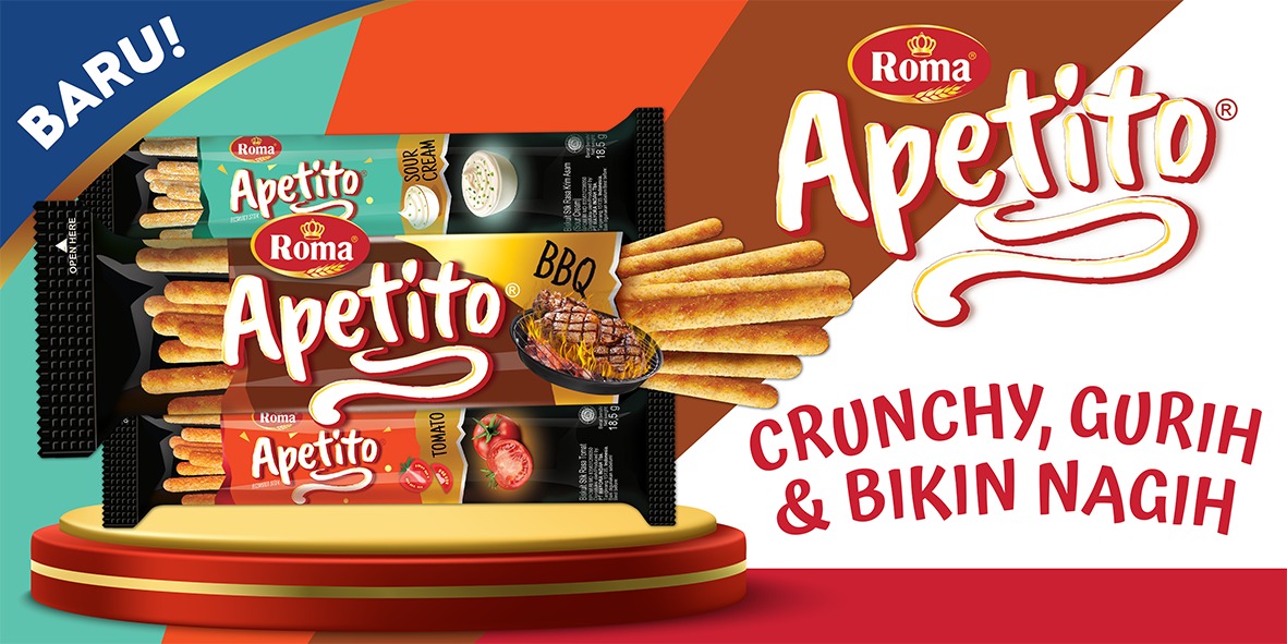 Mayora Luncurkan Produk Terbaru Biskuit Stik Roma Apetito